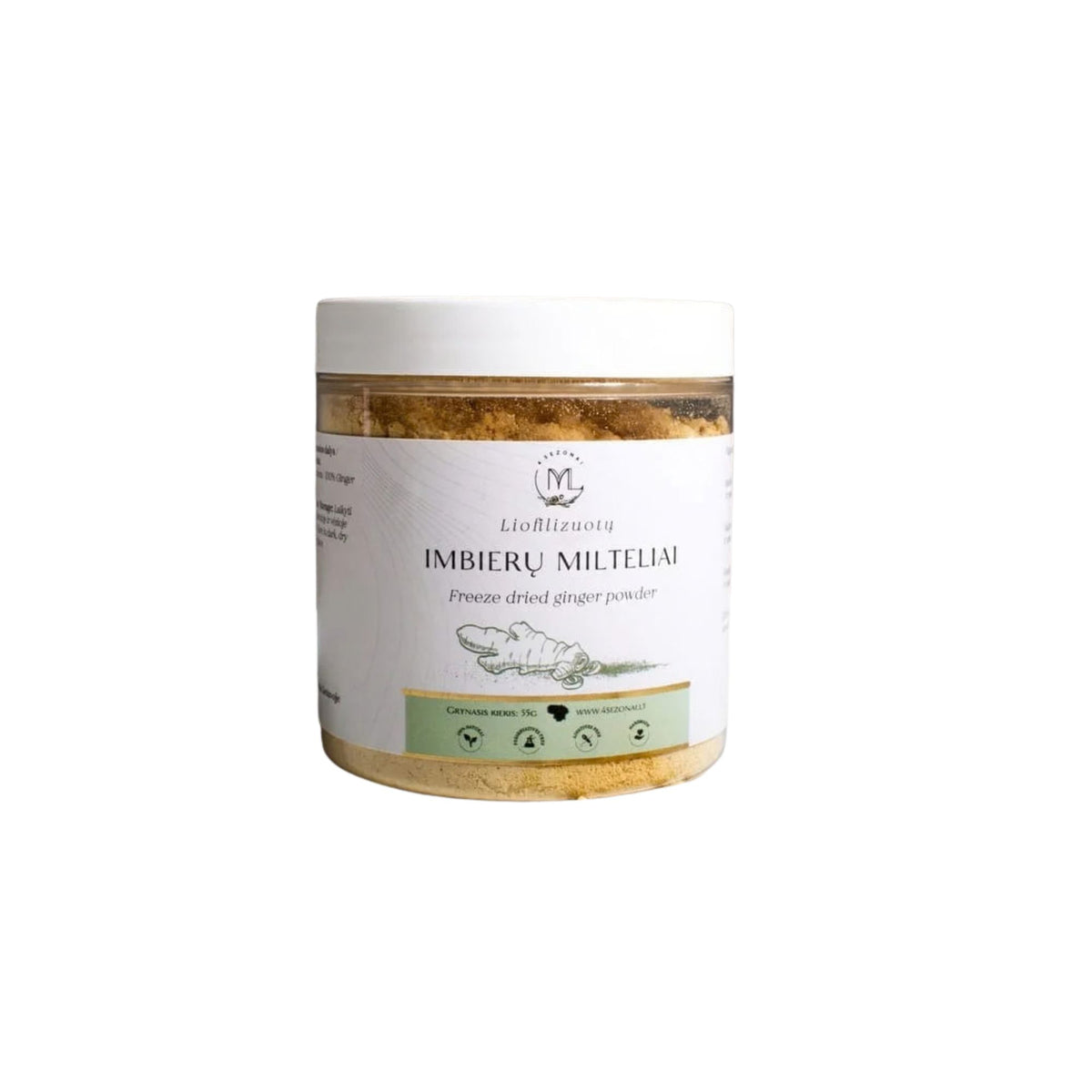 4 Sezonai liofilizuoto imbiero milteliai, 55g