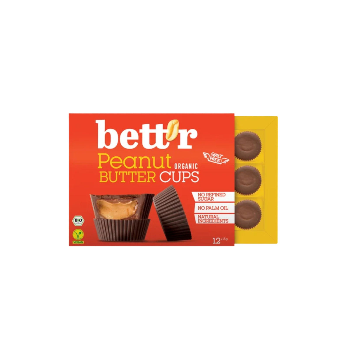 Bett'r food ekologiški žemės riešutų kremo krepšeliai, 156 g