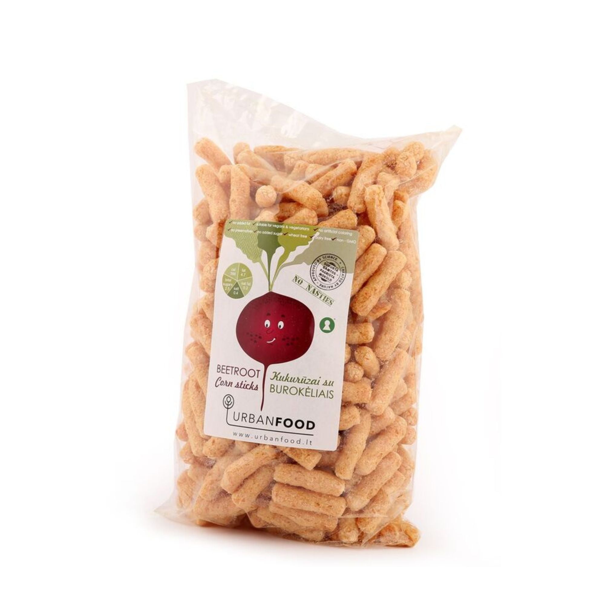 Urban food kukurūzų lazdelės su burokėliais, 100 g